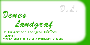 denes landgraf business card